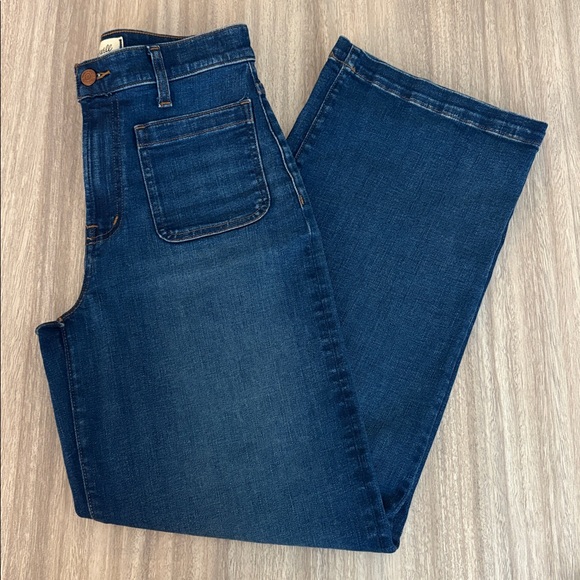 Madewell Emmett Wide Leg Jeans Women’s Size 26 Dark Wash - Picture 2 of 7